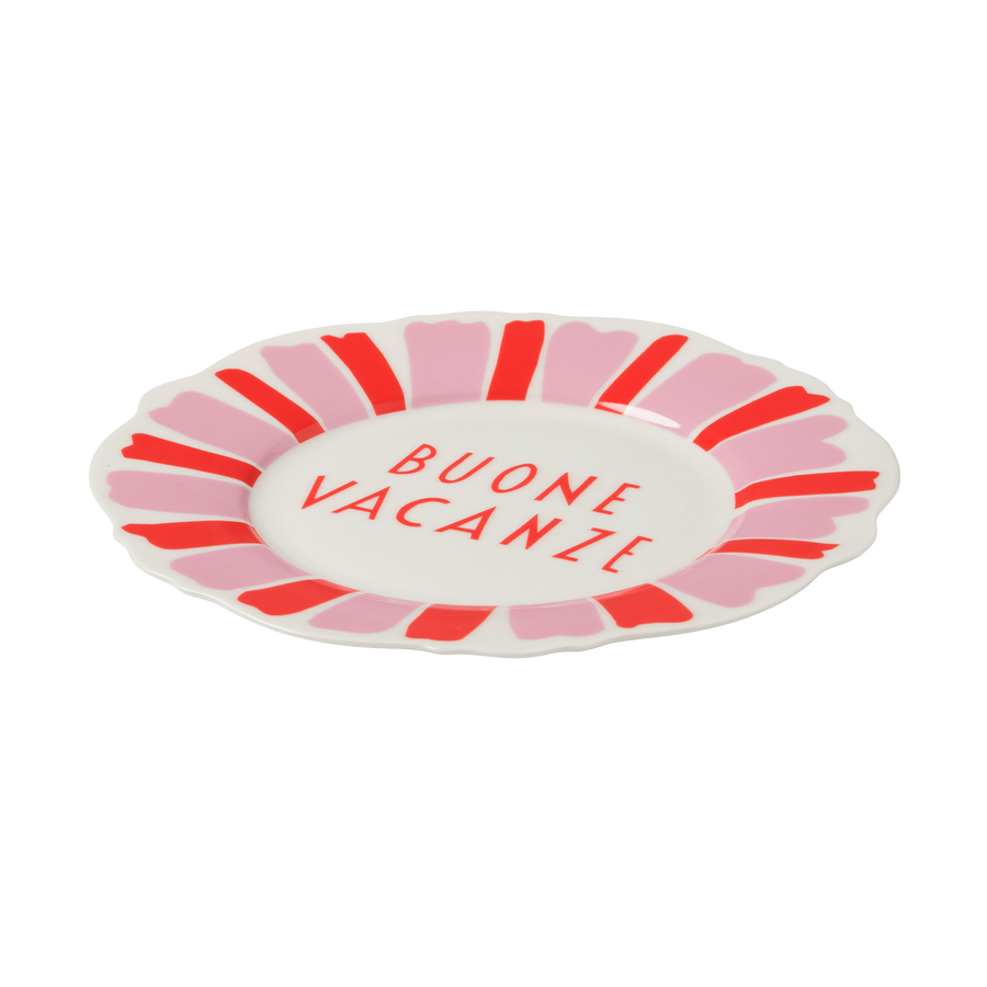 Red and Pink Italian Festive Side Plates