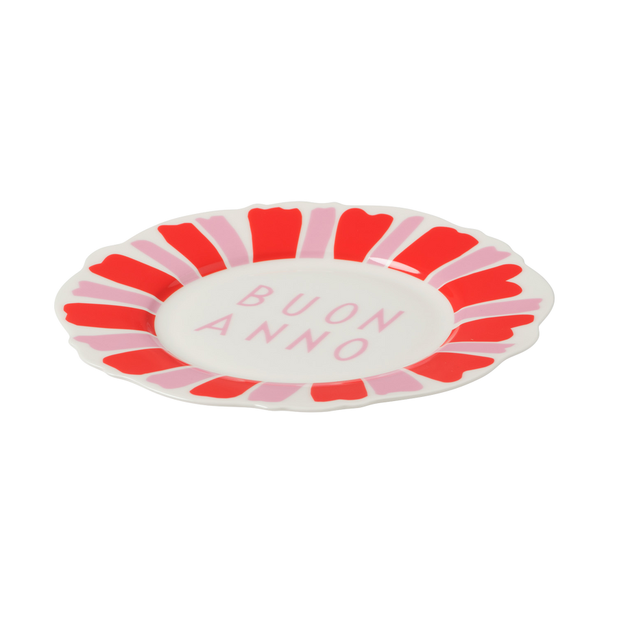 Red and Pink Italian Festive Side Plates