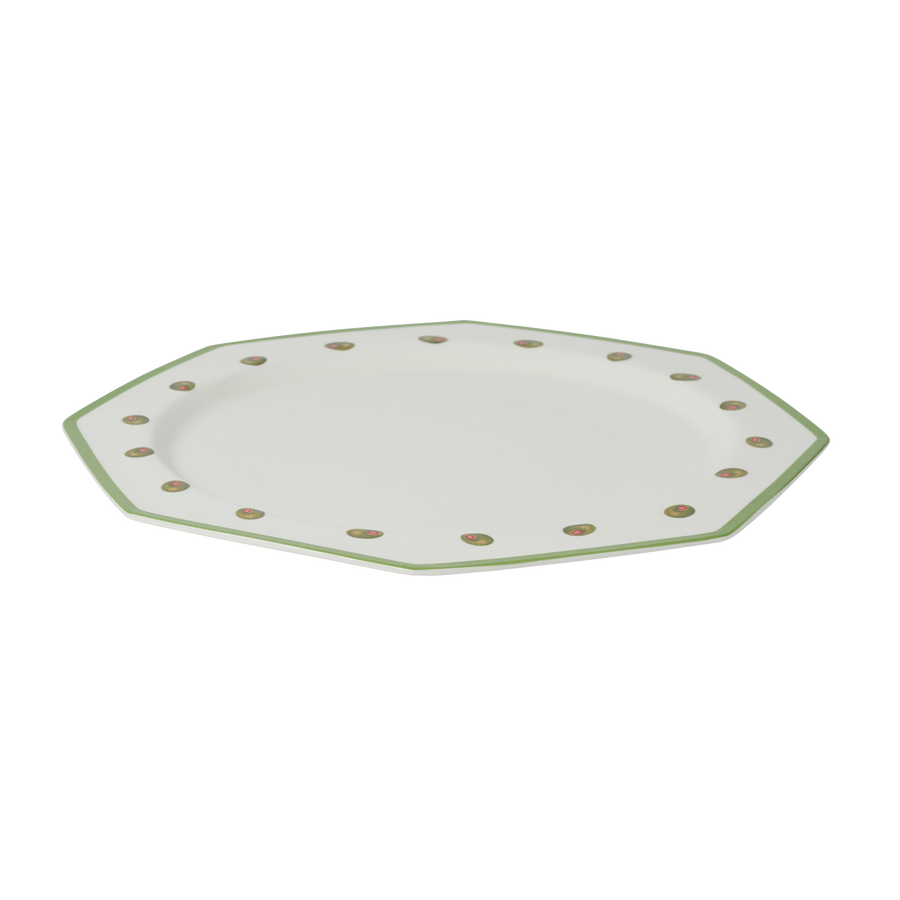 Olive Octagonal Plate Set