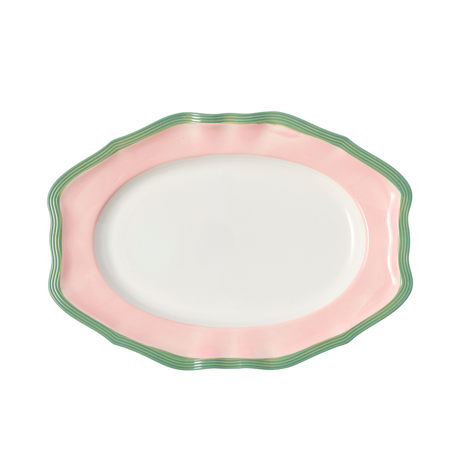 Pink & Mint Soft Scallop Embossed Platter – In The Roundhouse