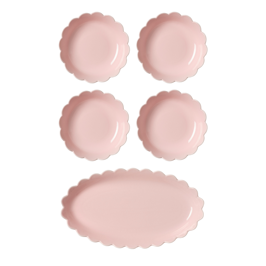 Mini Pink Scallop Set
