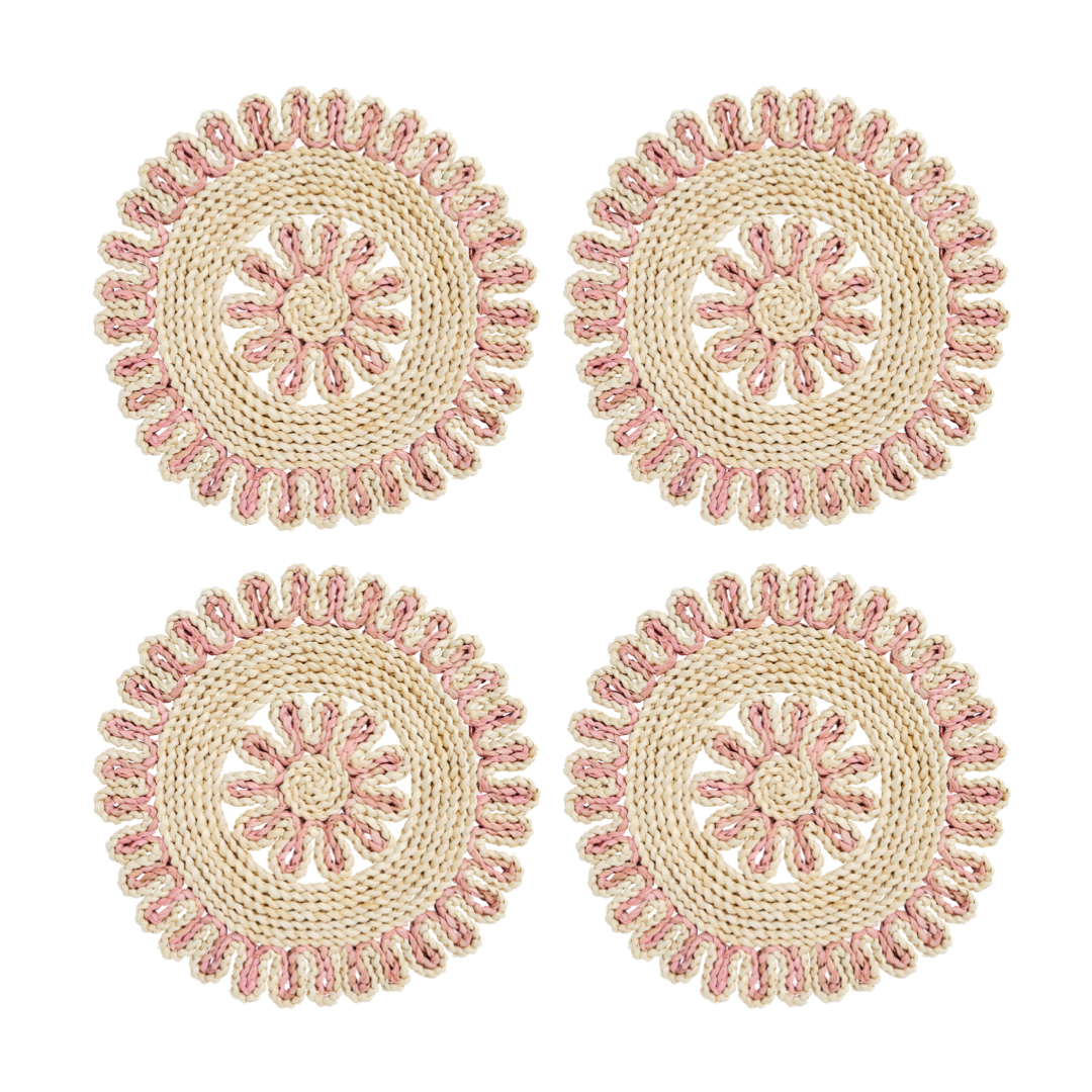 Pink Corn Husk Placemat - Set of 4