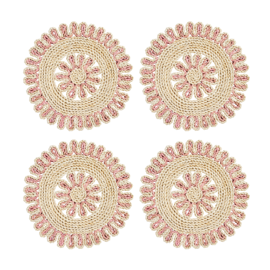 Pink Corn Husk Placemat - Set of 4