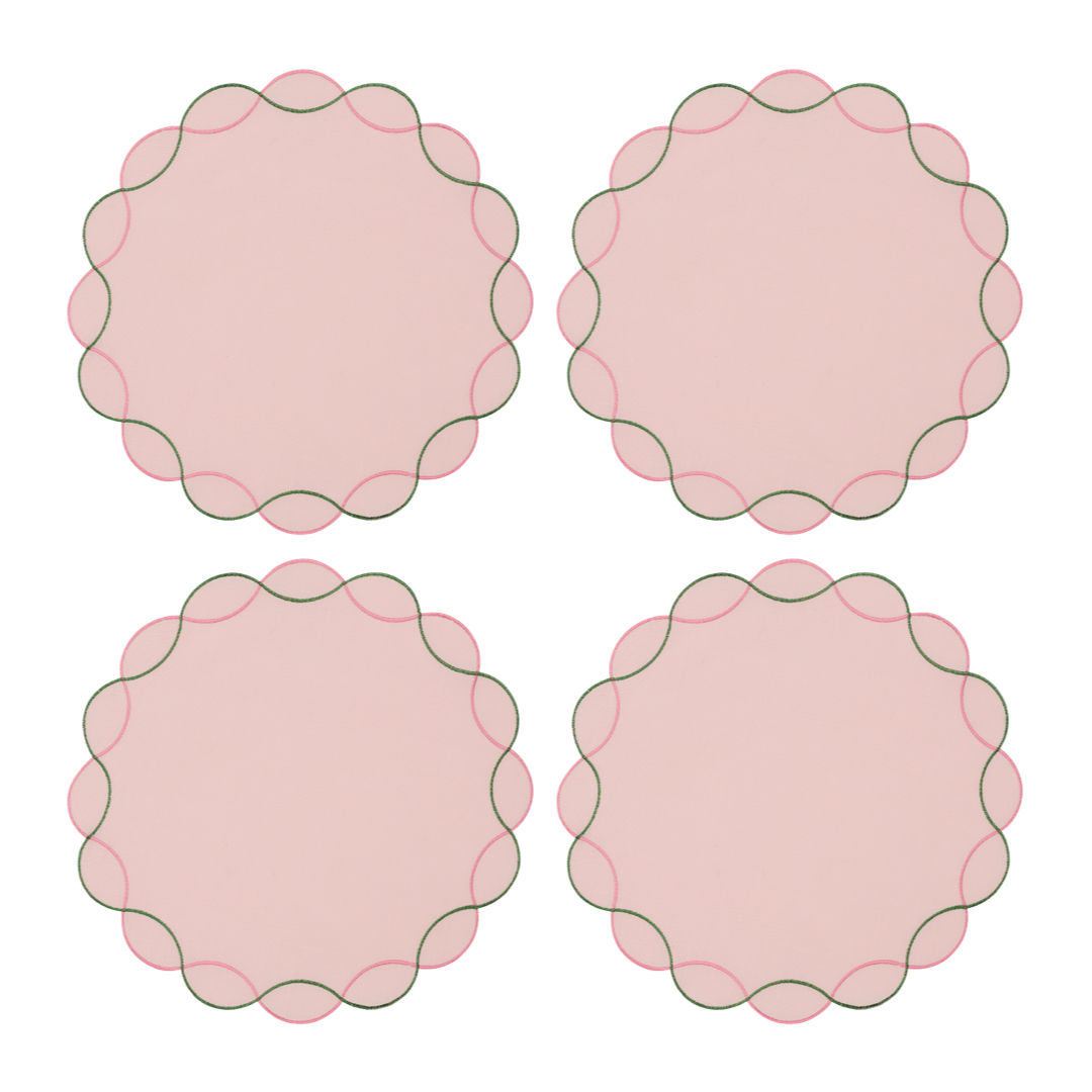 Pink and Green Spiral Placemat