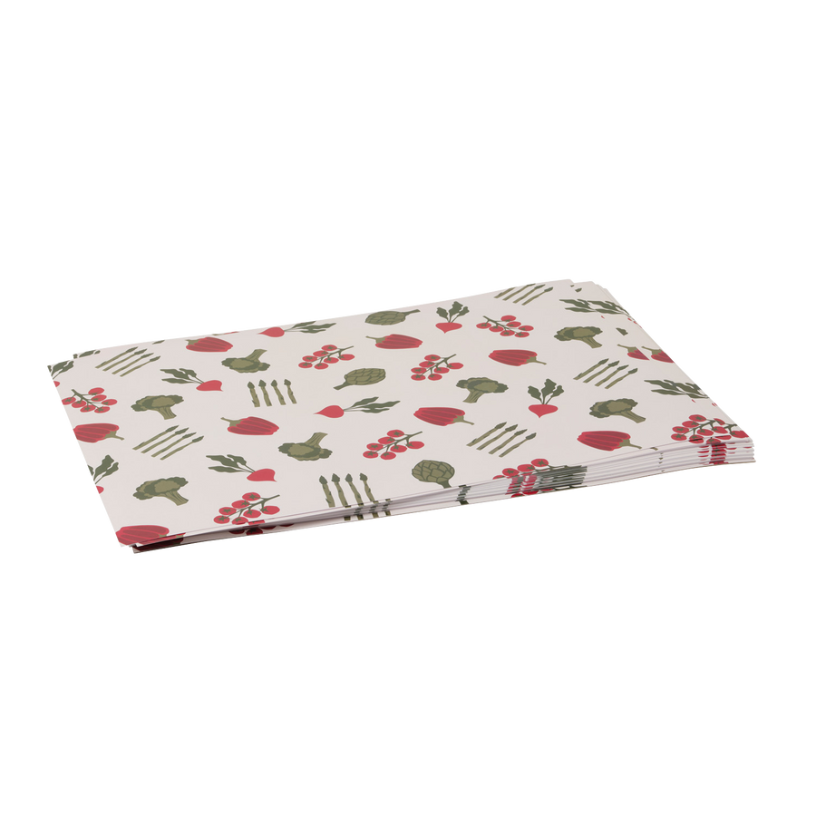 Vegetable Paper Placemats In The Roundhouse Vegetable paper placemats in the roundhouse