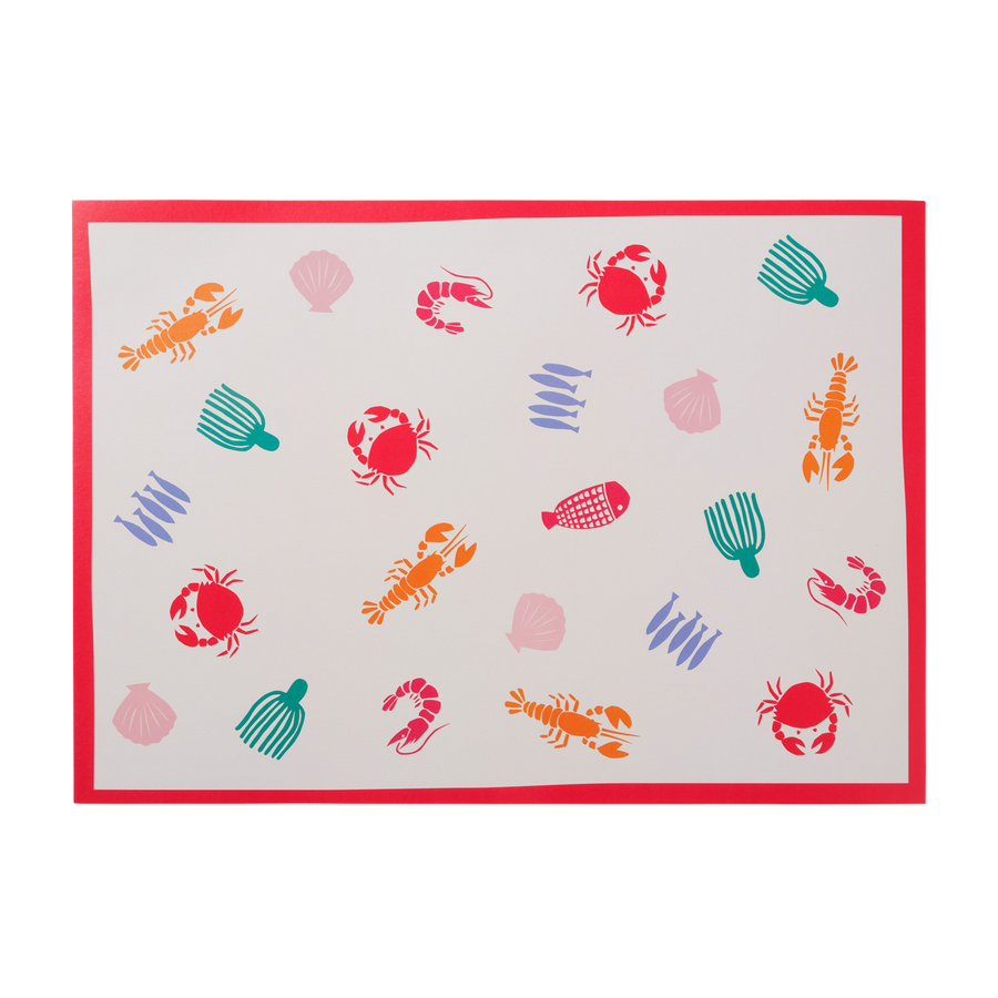 Mixed Seafood Paper Placemat