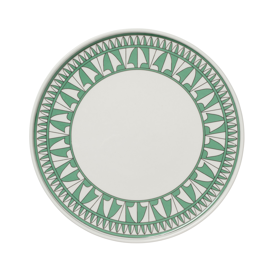 Mint Green Geometric Plate 1