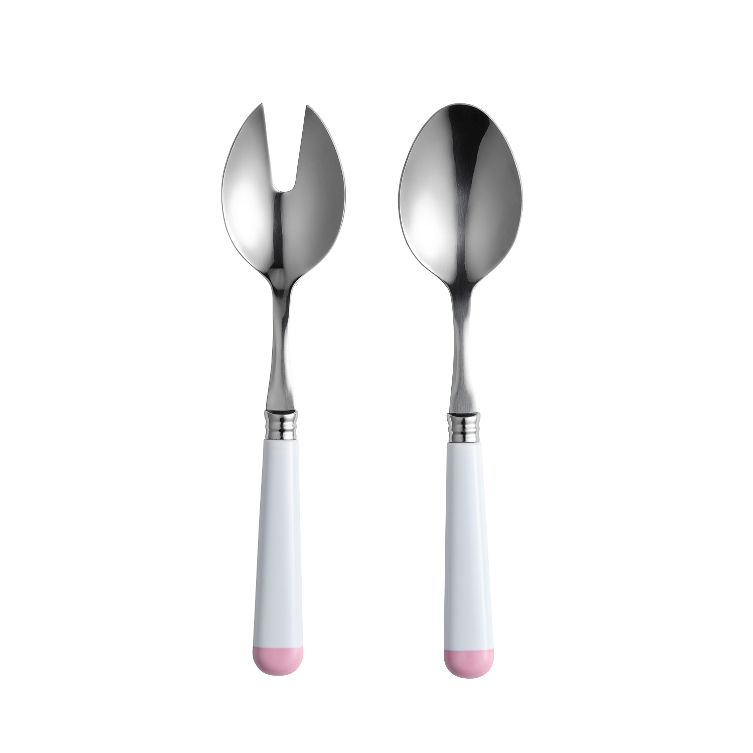 White and Pink Salad Servers – In The Roundhouse