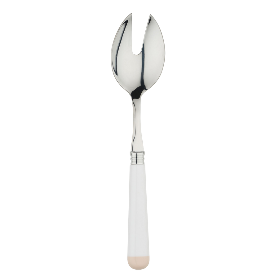 White and Beige Salad Servers