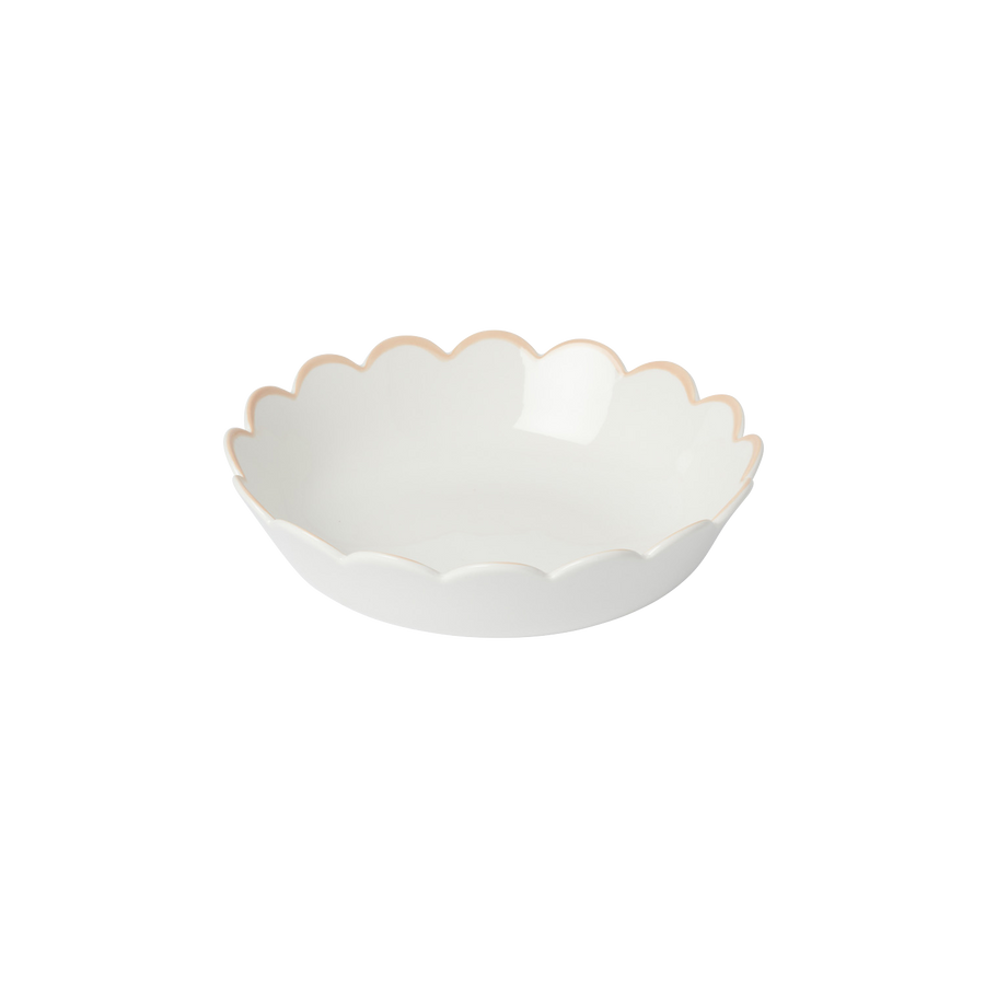 Large Beige Scallop Bowls – Set of 4