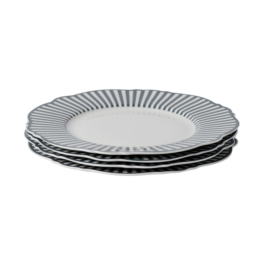 Charcoal Wave Side Plates - Set of 4