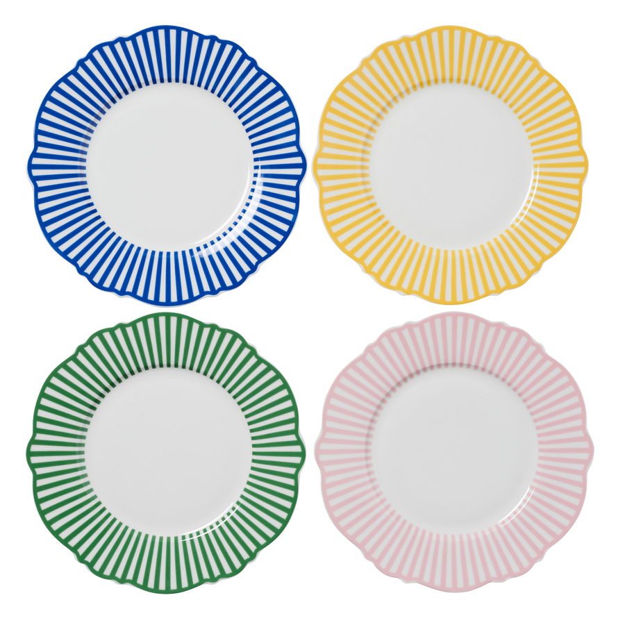 Multicolour Wave Side plate -  Set of 4