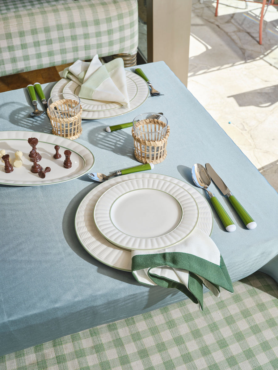 Green Wicker Set