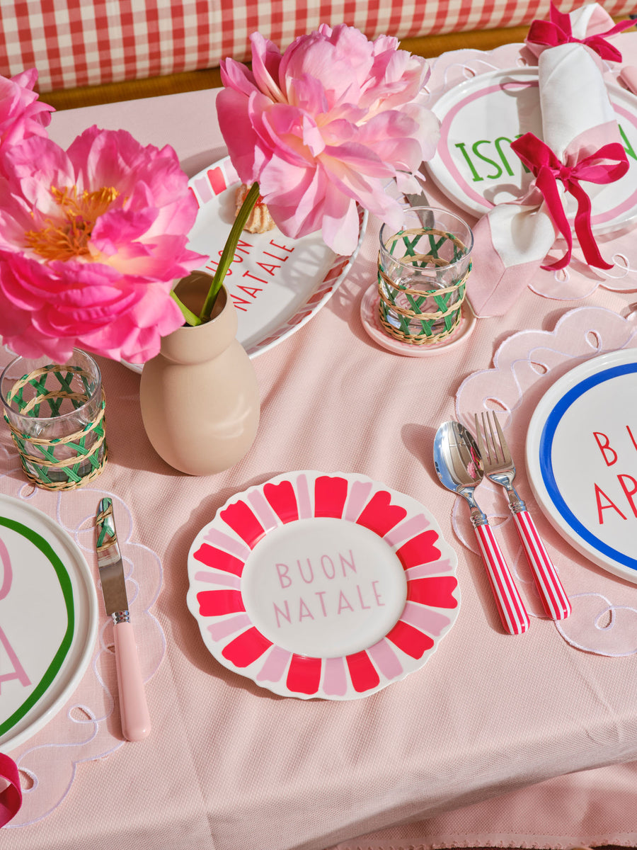 Red and Pink Italian Festive Side Plates