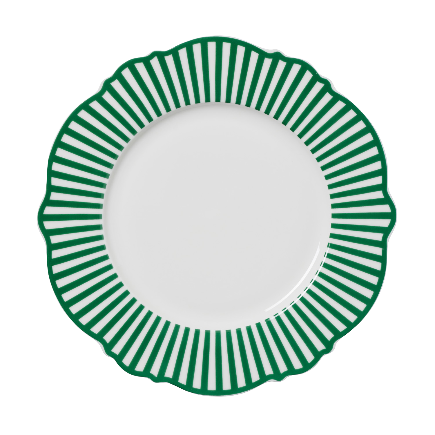 Forest Green Wave Dinner Plates - Set of 4
