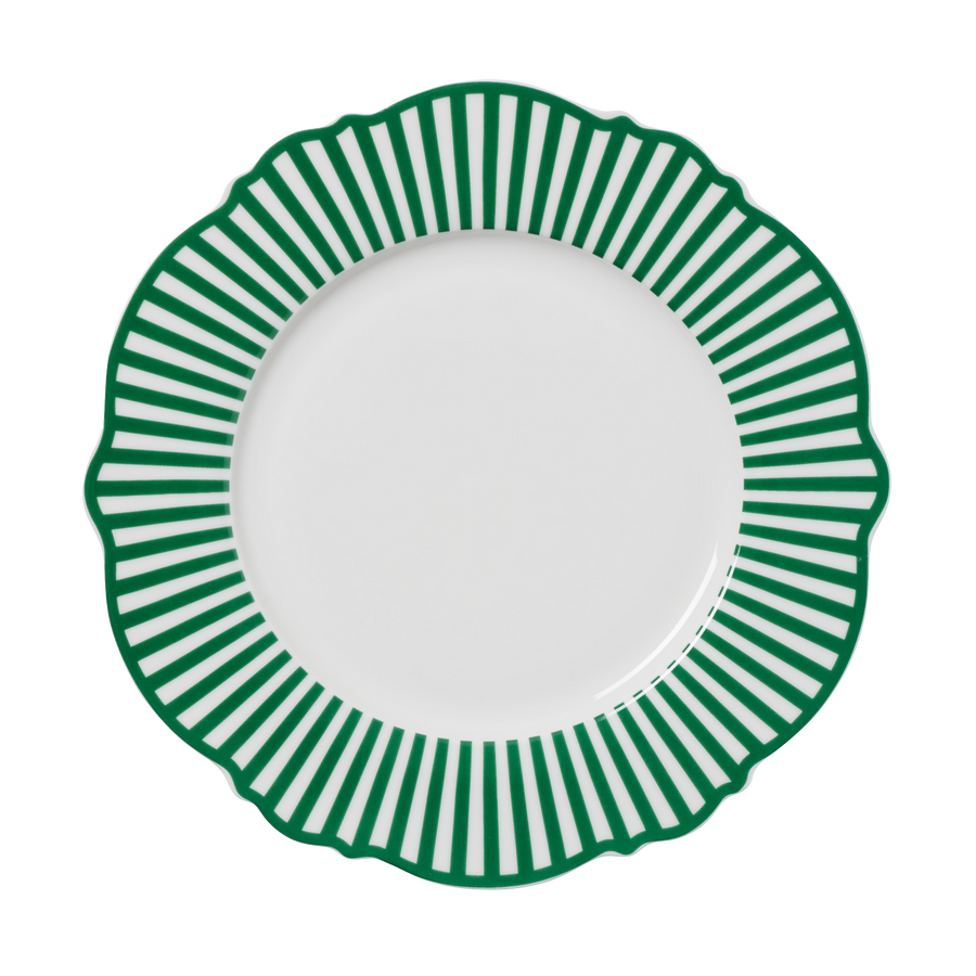 Forest Green Wave Dinner Plates - Set of 4