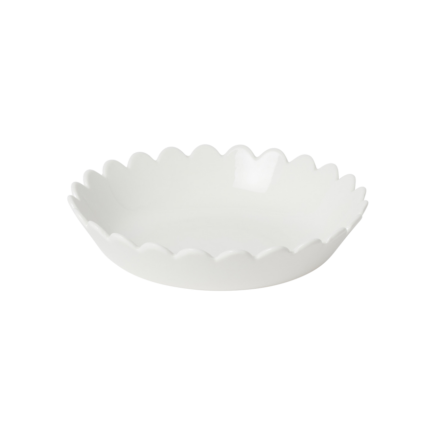 Large White Scallop Bowls – Set of 4