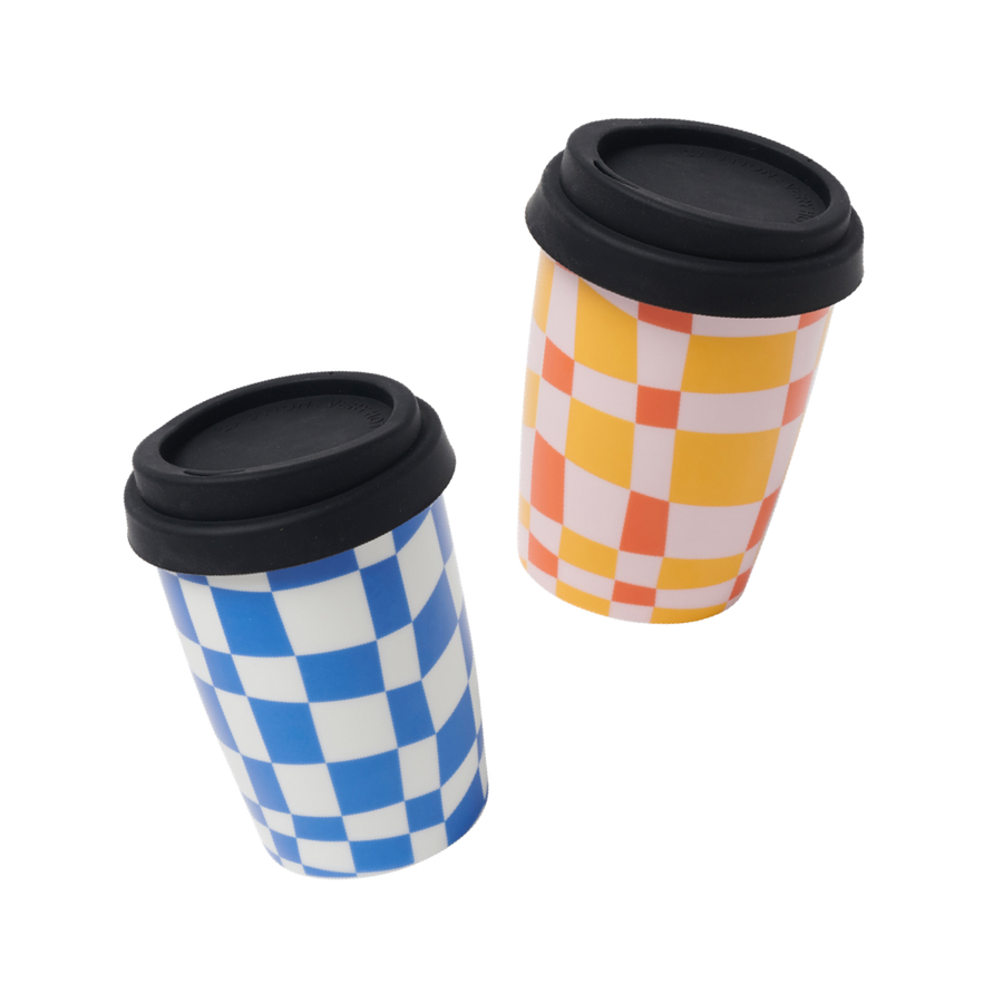 Check Travel Coffee Cup Set