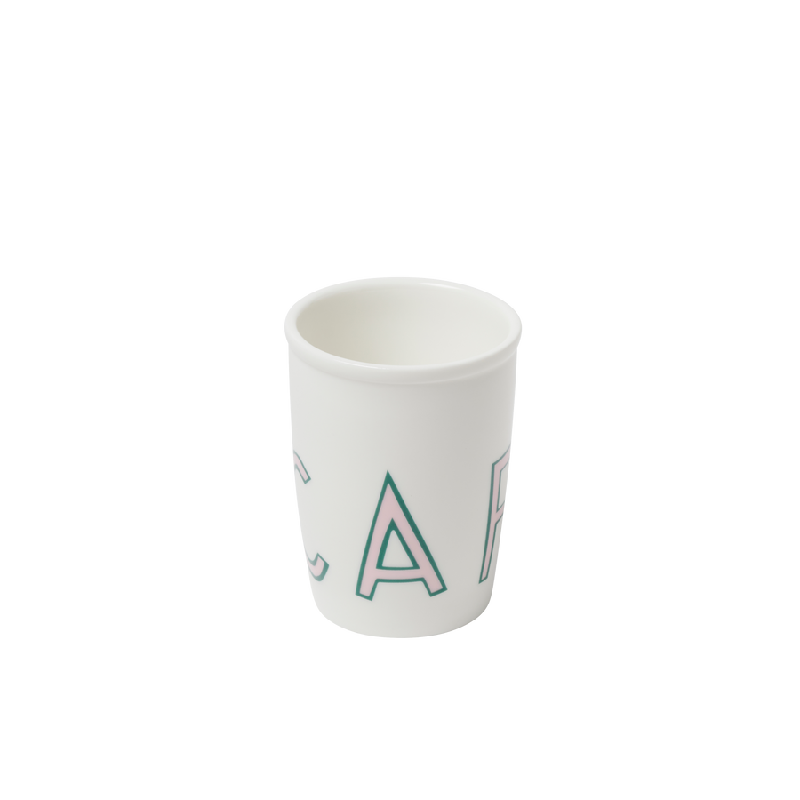 Pink and Green Caffe Travel Coffee Cup