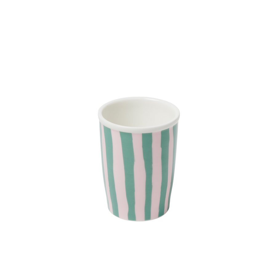 Green Stripe Travel Coffee Cup