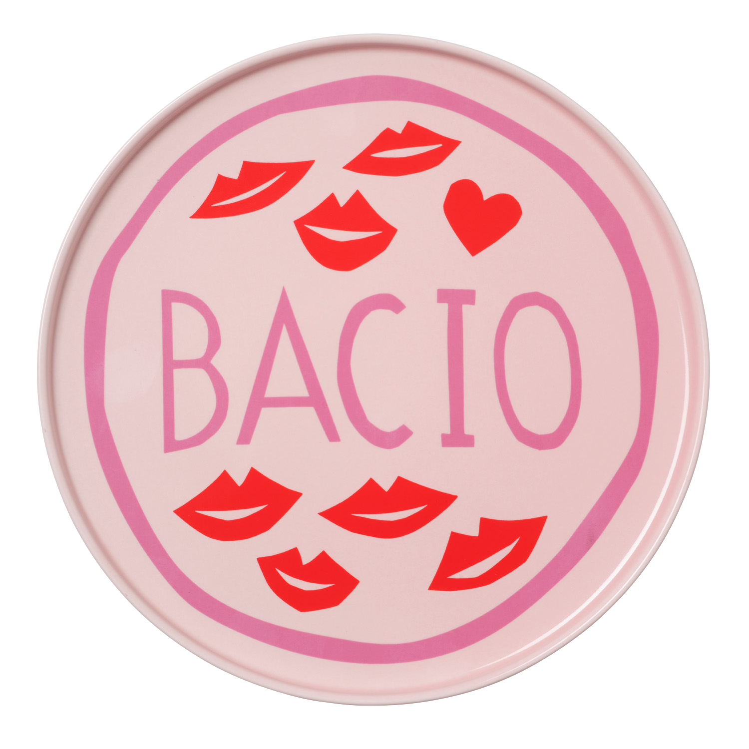 Pink Bacio Plate In The Roundhouse pink-bacio-plate-in-the-roundhouse