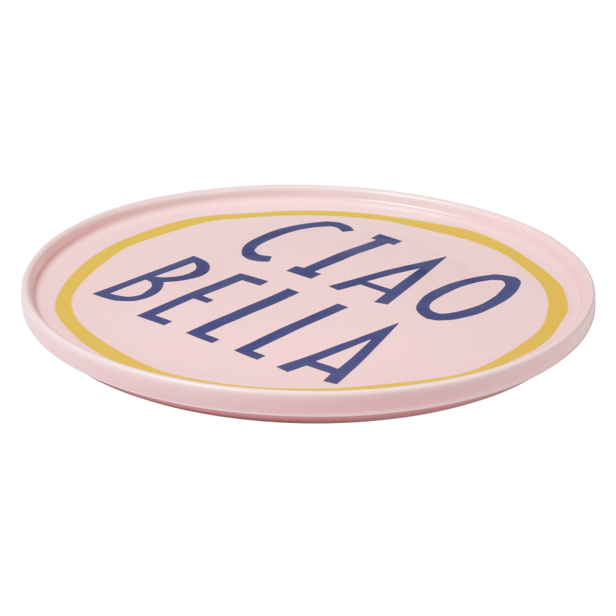 Pink Ciao Bella Plate - back in stock early Dec