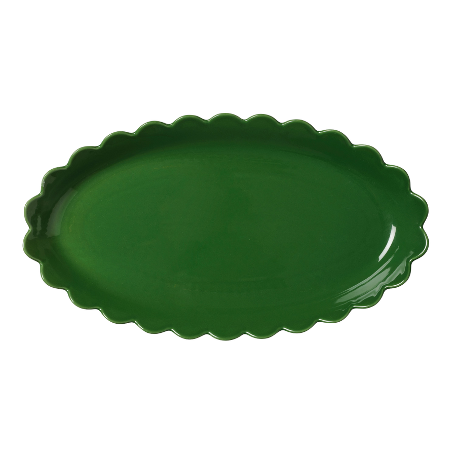 Green Scallop Dining Set - 17 pieces
