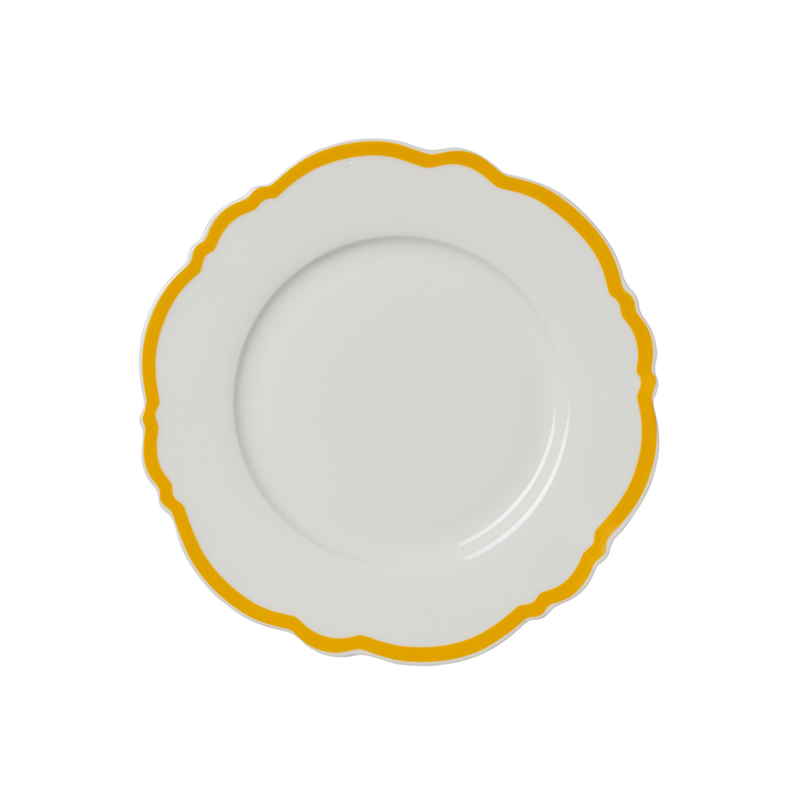 Yellow Wave Side Plates - set of 4